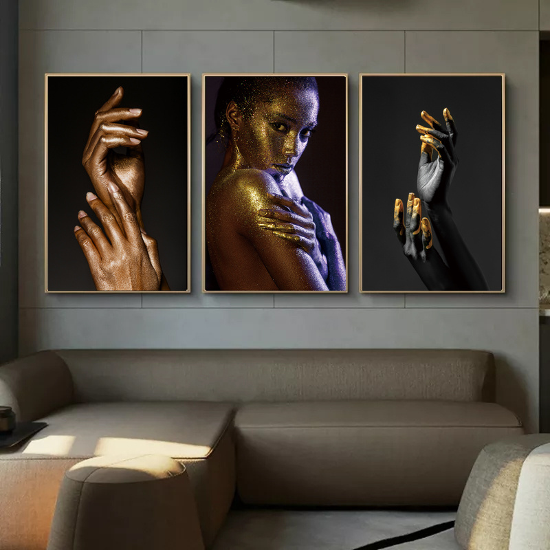 Custom picture printed original art work black african woman great mother realistic canvas oil paintings for wall decor