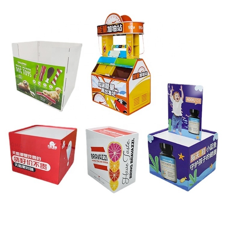 Corrugated Printed cardboard Candy Snack Food Mushroom Chocolate Bar display Packaging Boxes with hook