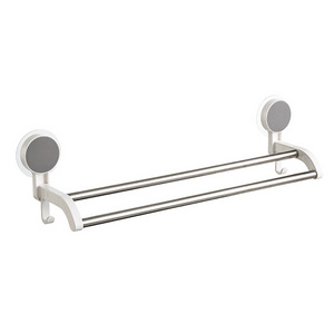 Modern Towel Holder Bathroom Organizing Accessories Punch-free Plastic Wall-mounted Towel Rack With Hooks