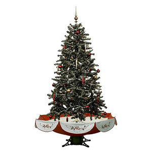 Christmas Decoration 74'' Musical Snowing Artificial Christmas Tree with Red or Green Umbrella Base