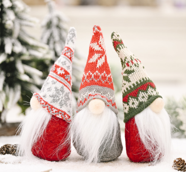 Delux Christmas Decoration Supplies Knitted Gnome Doll  Stuffed Gonk Plush Tomte Swedish Santa Plush Dolls For Kids