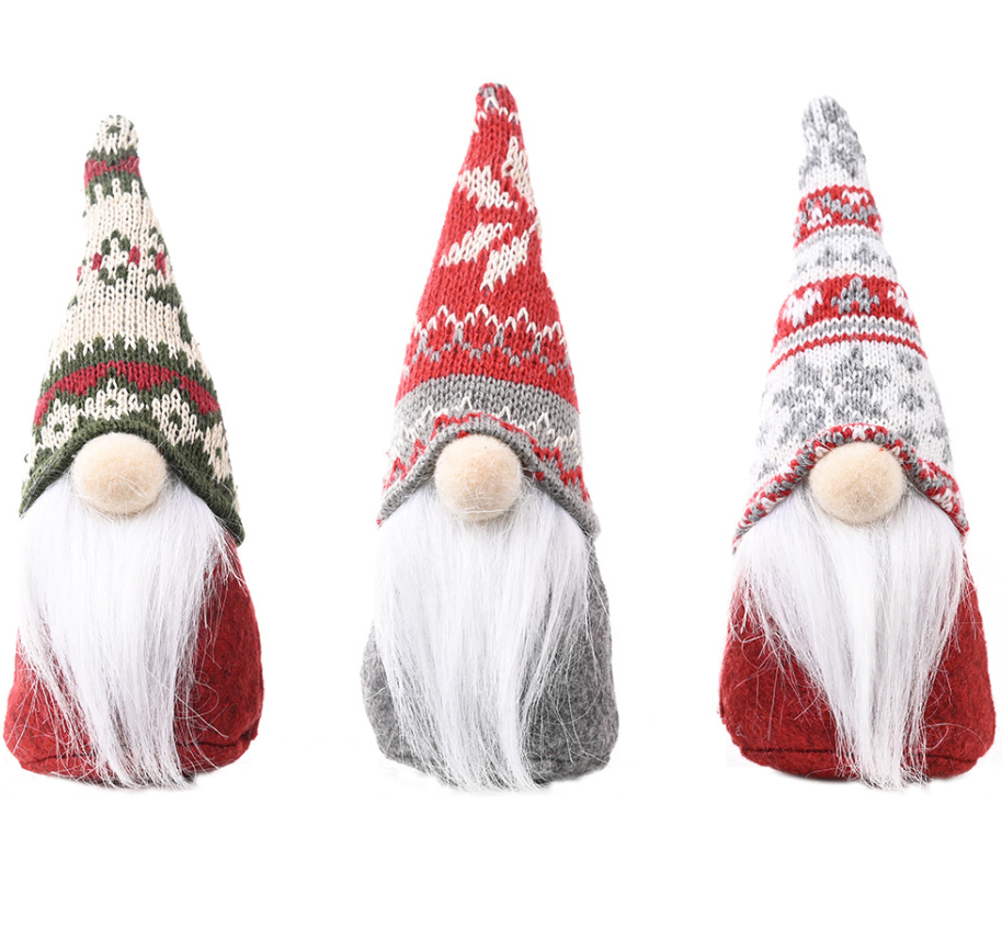 Delux Christmas Decoration Supplies Knitted Gnome Doll  Stuffed Gonk Plush Tomte Swedish Santa Plush Dolls For Kids