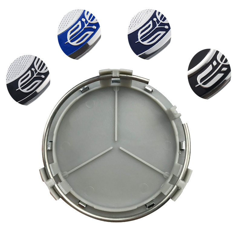 Factory Supply Car Emblem Badge New Black Wheel center caps Rim Hubcap 75mm