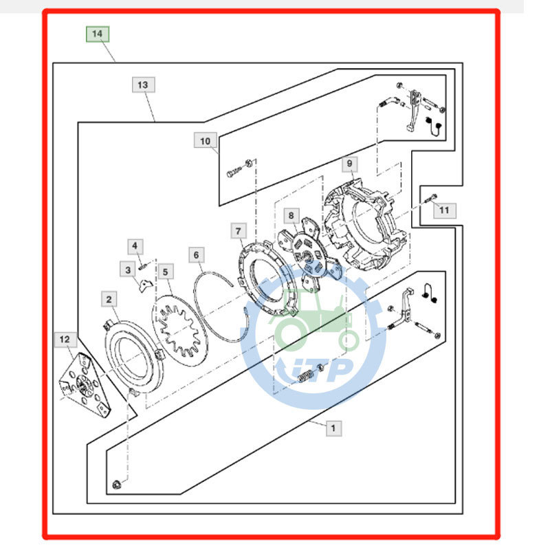 Dual Clutch Assembly RE73611 Suitable for John Deere 5045D 5045E 5050E 5055E 5060E 5065E 5075E