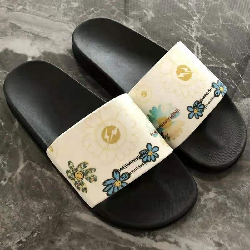 Custom Printing Logo Pattern Unisex Black Plain Men's EVA PVC Sandals Slides Slippers