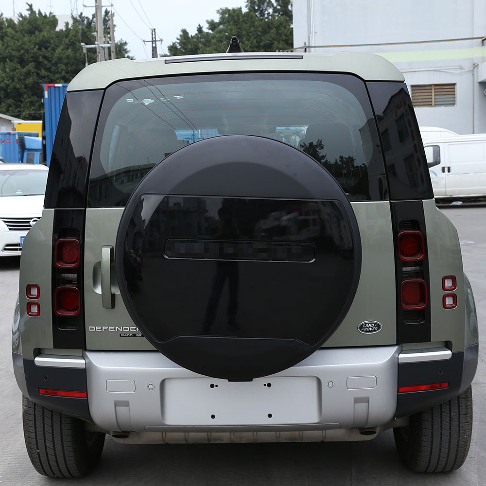 Santorini Black For land rover defend Spare Tire Cover SUV Exterior Accessory ABS Spare Wheel Cover for Land rover defend 2020