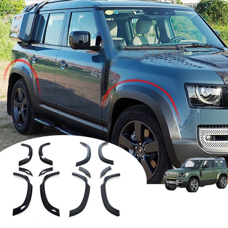 Land rover defender 110 Wheel Eyebrow Arch Trim Lips wheel arch Flare Eyebrow Cover Trim Strip land rover defender stickers