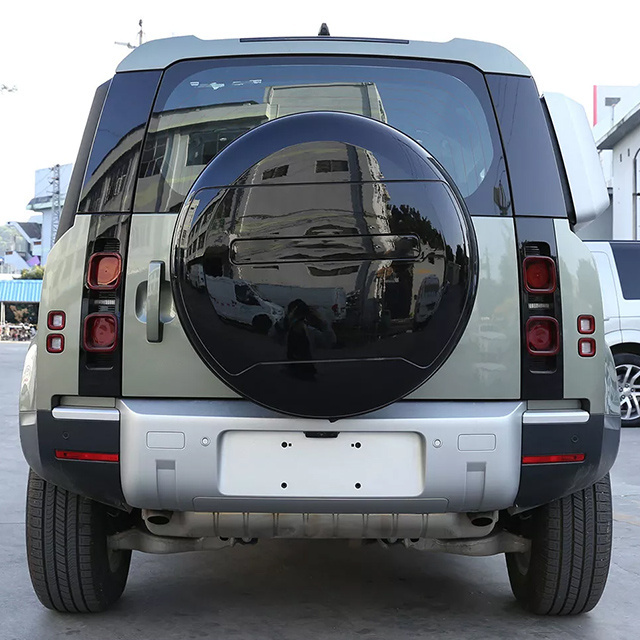 Full Black Tire Cover SUV Exterior Accessory ABS Spare Wheel Cover compartment tire cover for Land rover Defender 110 90