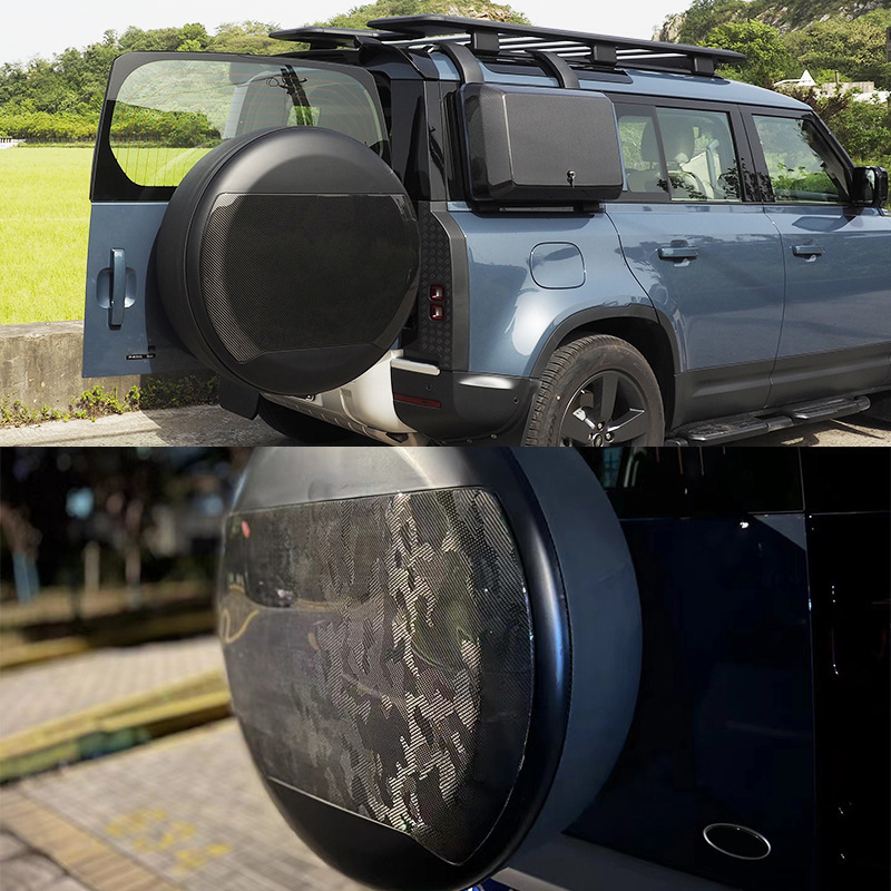 Perfectly Fitted ABS Spare Tire Cover Wheel Cover Car Exterior Accessories for L-and Rover Defender Spare Tire 2020-2023