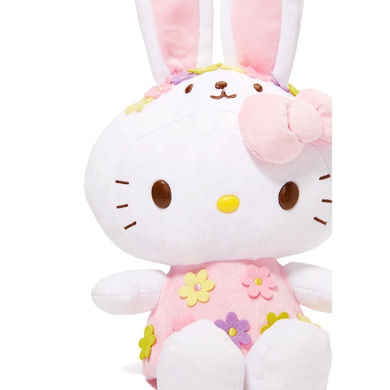 Kitty Easter Bunny Plush Doll  Cat Easter Bunny Rabbit Ears Stuffed Toy Mascot Plush Plush Bunny Rabbit Stuffed Animal