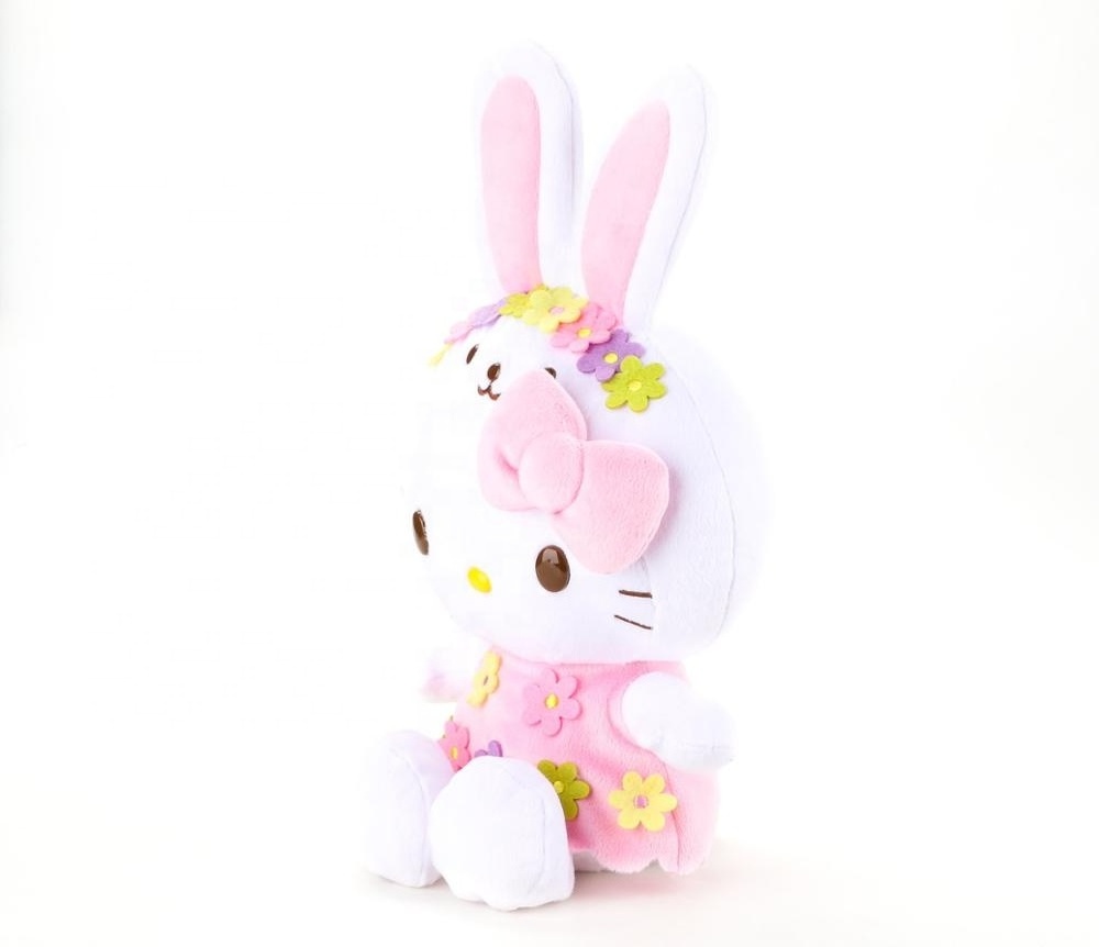 Kitty Easter Bunny Plush Doll  Cat Easter Bunny Rabbit Ears Stuffed Toy Mascot Plush Plush Bunny Rabbit Stuffed Animal