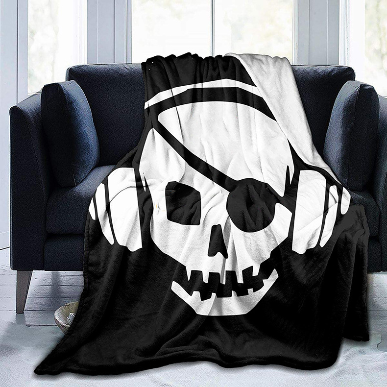 designer customized horror woven sublimation transfer logo print blankets bulk