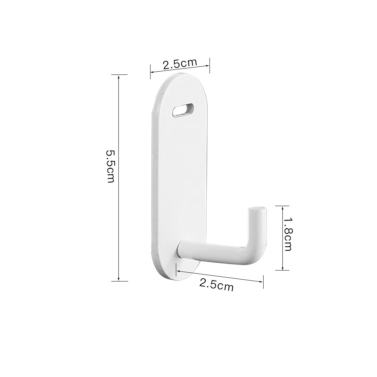 Hot Selling Wall Mounted Bathroom White Clothes Hook Metal Hooks