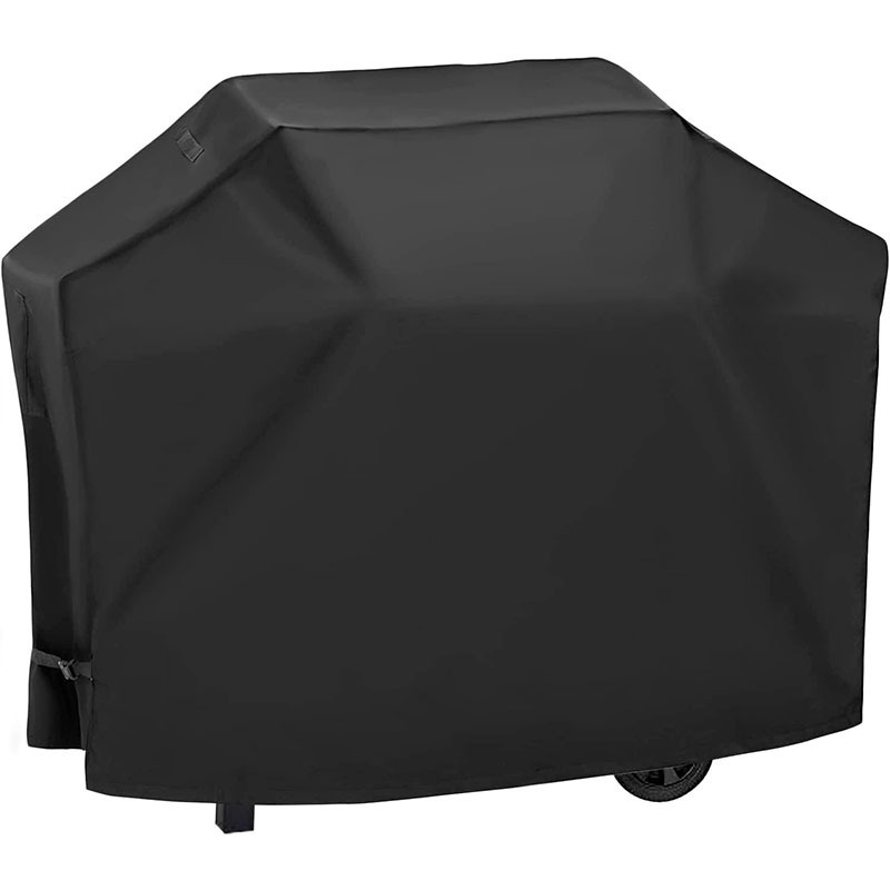 55-Inch Black Waterproof Gas BBQ Grill Furniture Cover Durable Outdoor Oxford Cloth Material