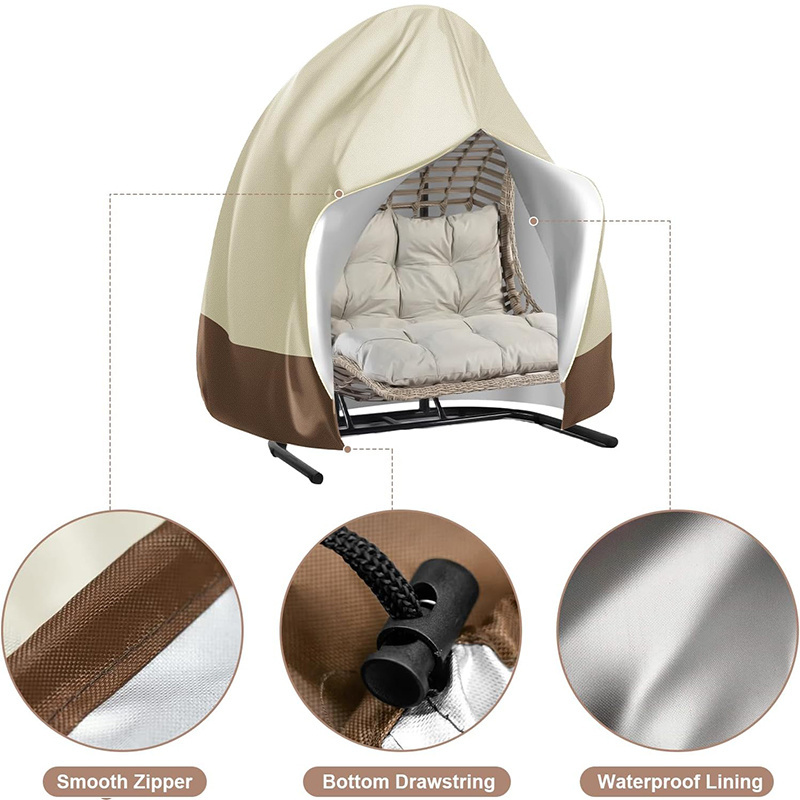 Factory Customized Outdoor Swing Waterproof and Dust-Protected Eggshell Hanging Chair Cover Made of Durable Polyester