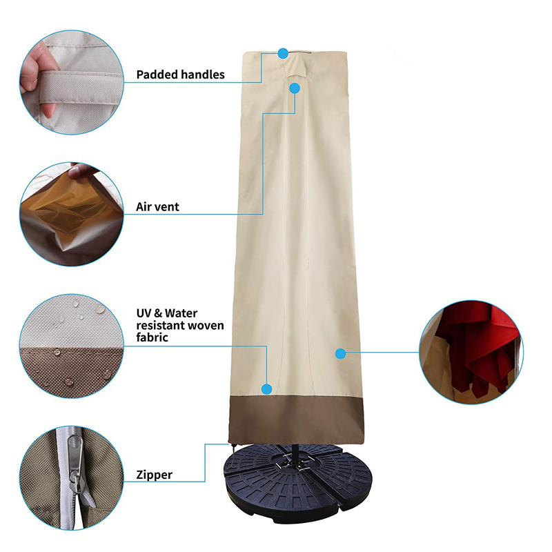 6-Year Factory Direct Sun Umbrella Waterproof Oxford Cloth Cover Banana Style Outdoor Umbrella Protector