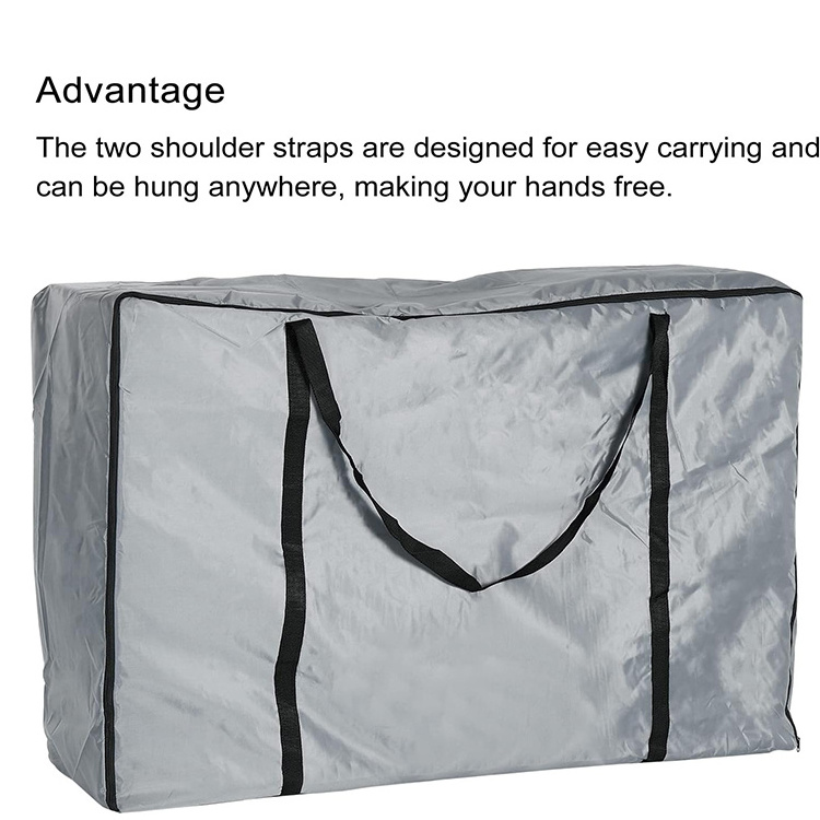 Waterproof Zero Gravity Chair Storage Bag Grey Folding Lounge Cover for Outdoor Camping Beach Carrying Case-Furniture Accessory