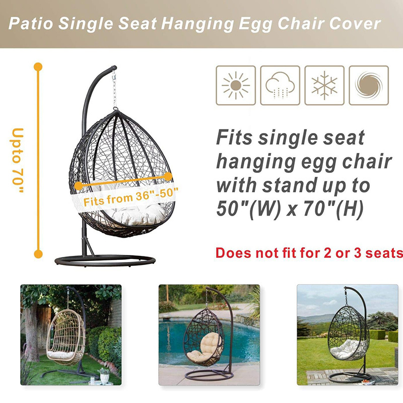 Factory customized outdoor swing waterproof cover, eggshell hanging chair, dust protection cover