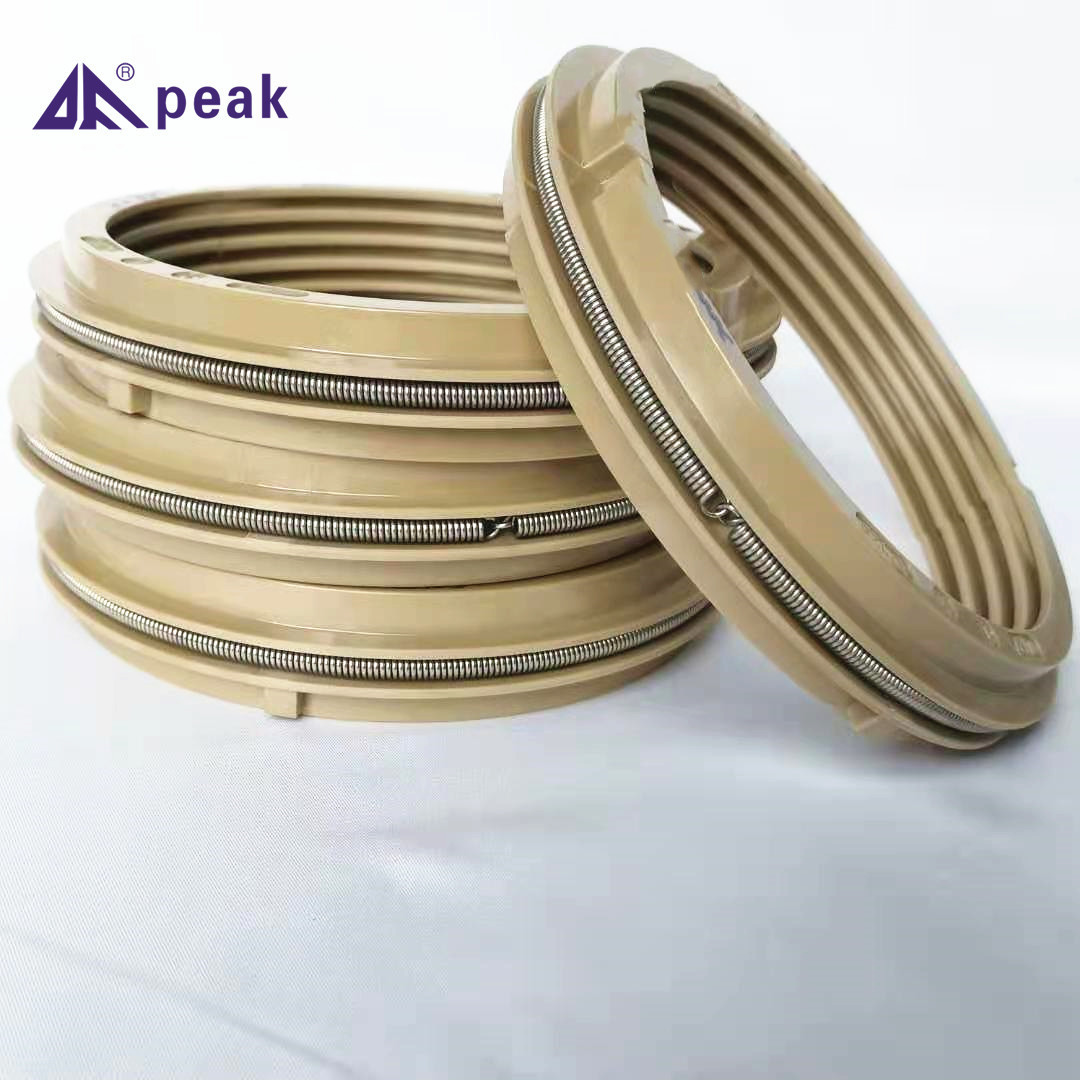 Two half-ring floating labyrinth oil seals for high pressure bearing motors