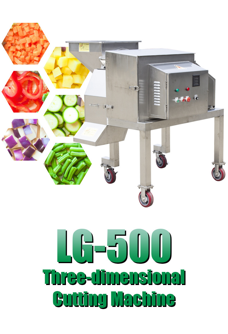 LIGONG Industrial Vegetable Cutter Tomato Potato Coconut Cube Cutting Machine with Fruit vegetable cutting machine