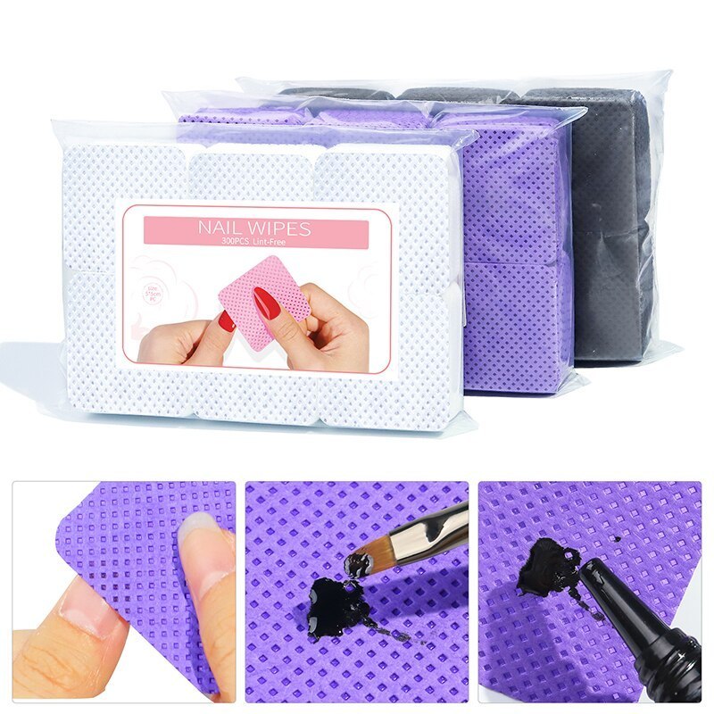 Lint-Free Nail Polish Remover Wipes Manicure Nail Cotton Pads Pedicure Nail Supplies