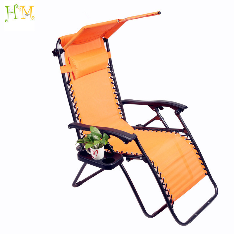 Hot Sell In Amazon Cheap Folding Beach Chair Zero Gravity Chair With Sun Shade