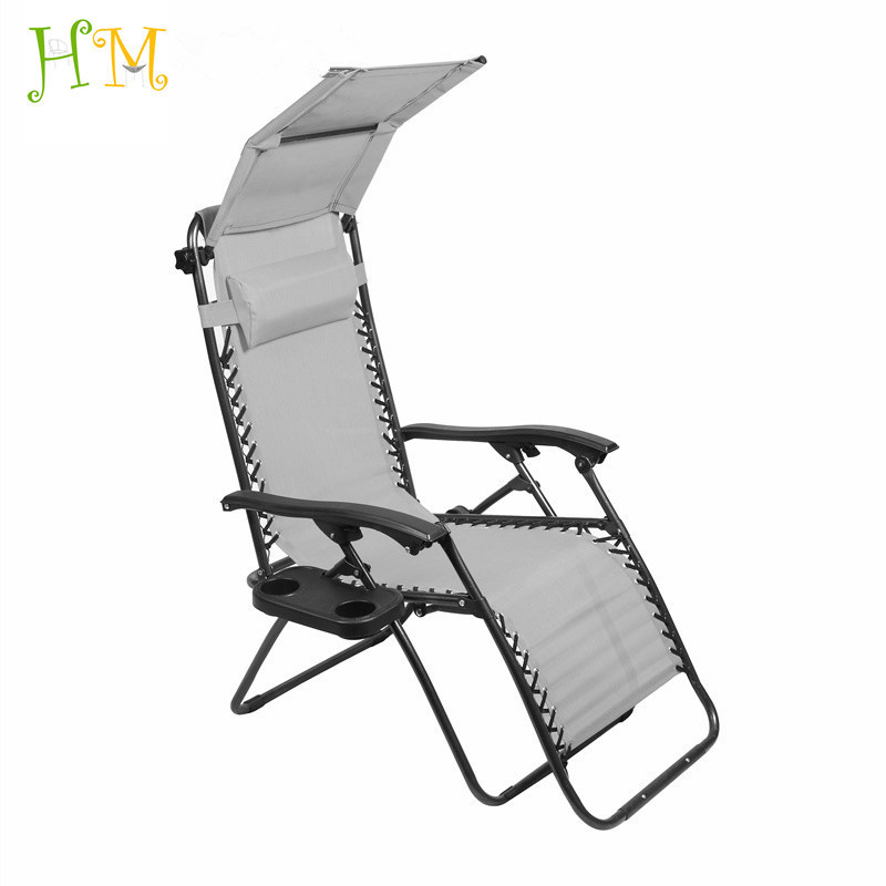 Hot Sell In Amazon Cheap Folding Beach Chair Zero Gravity Chair With Sun Shade