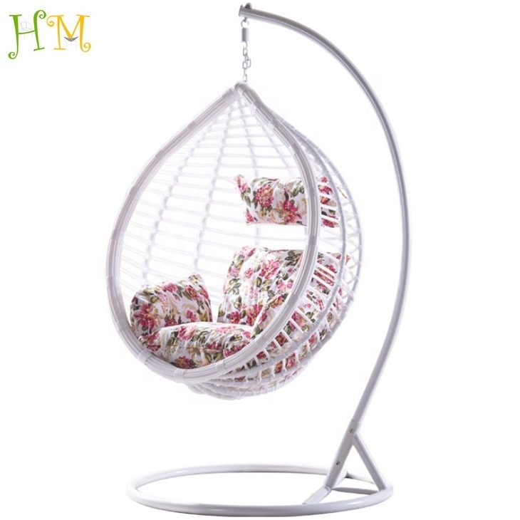 High Quality PE Rattan Art Hanging Cane  Swing Egg Chair