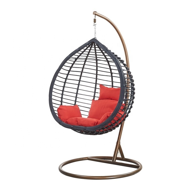 High Quality PE Rattan Art Hanging Cane  Swing Egg Chair