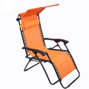 Hot Sell In Amazon Cheap Folding Beach Chair Zero Gravity Chair With Sun Shade