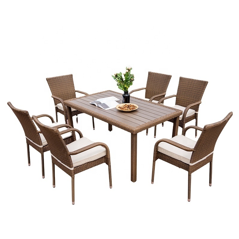 Outdoor Garden Furniture Sets Rattan Dining Chair Table 4 Seater Wicker Patio Outdoor Furniture 5Pcs Garden Set