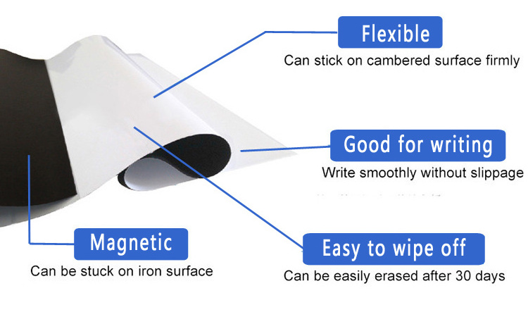 0.5mm Magnetic Whiteboard Dry Erase Board Custom Size with Free Marker and Eraser