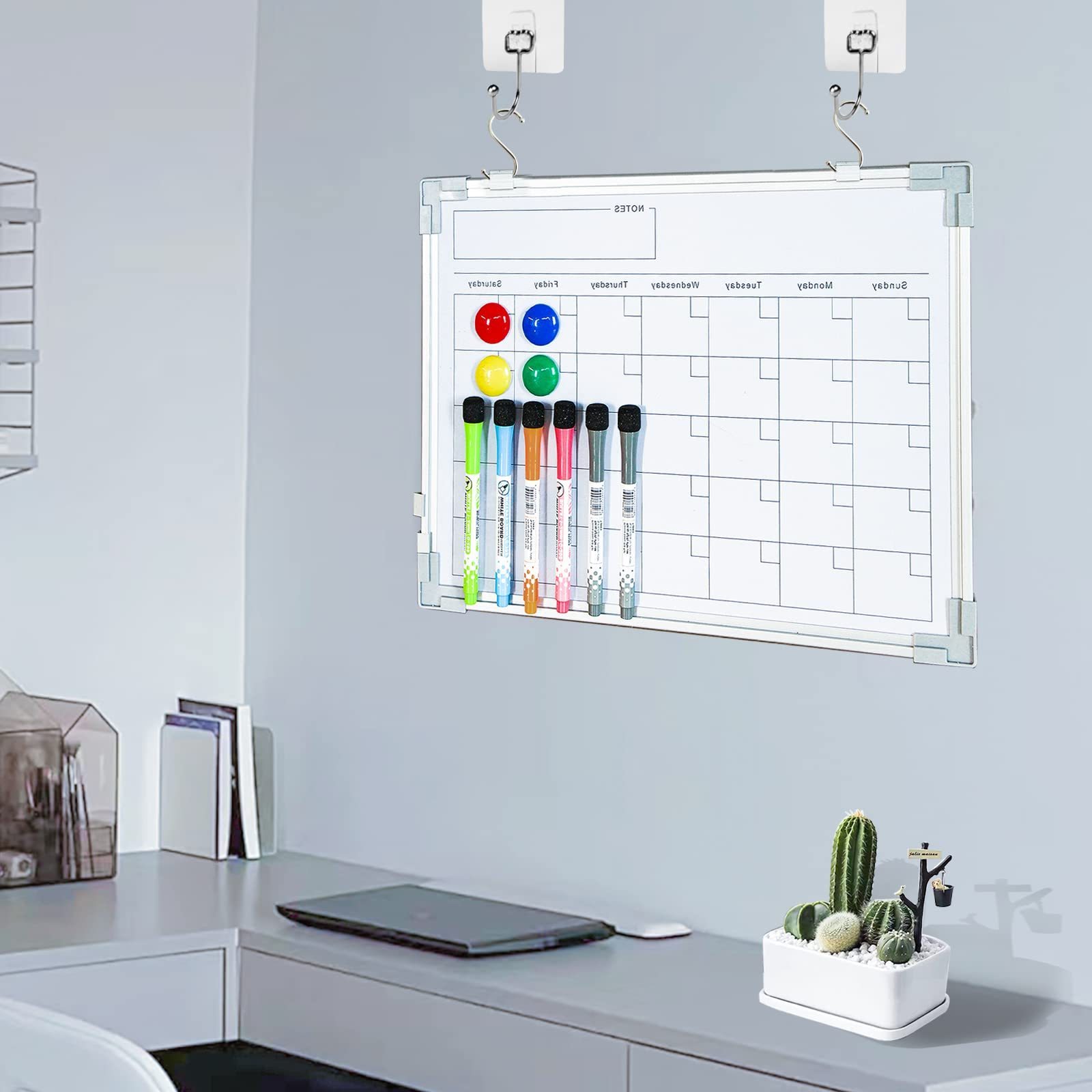 Walling Hanging Magnetic Monthly Calendar Board Dry Erase Whiteboard