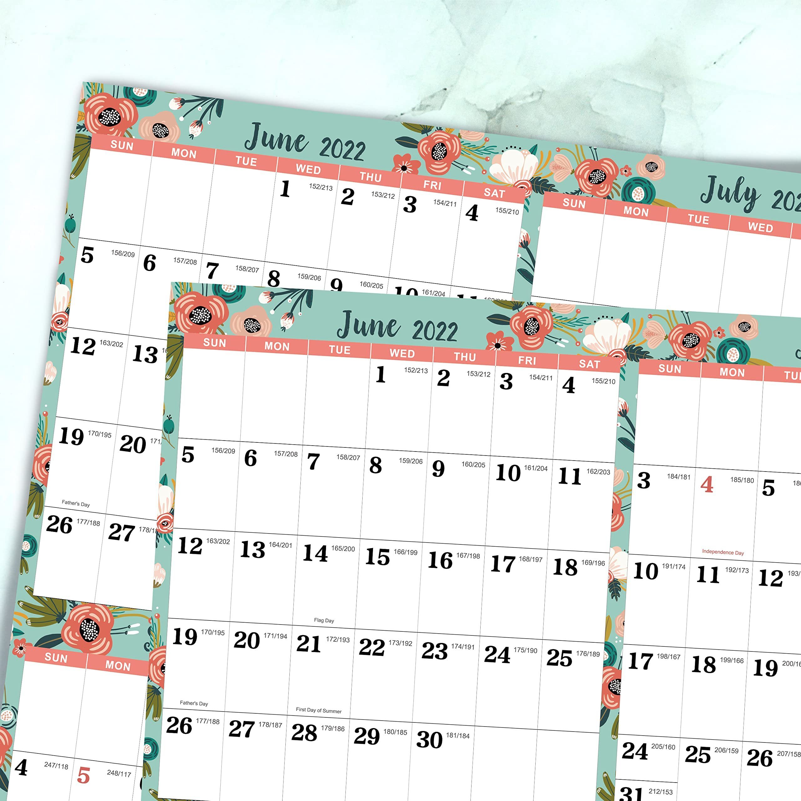 Double Sided Laminated Yearly Calendar Wall Calender 365 Day Calendar