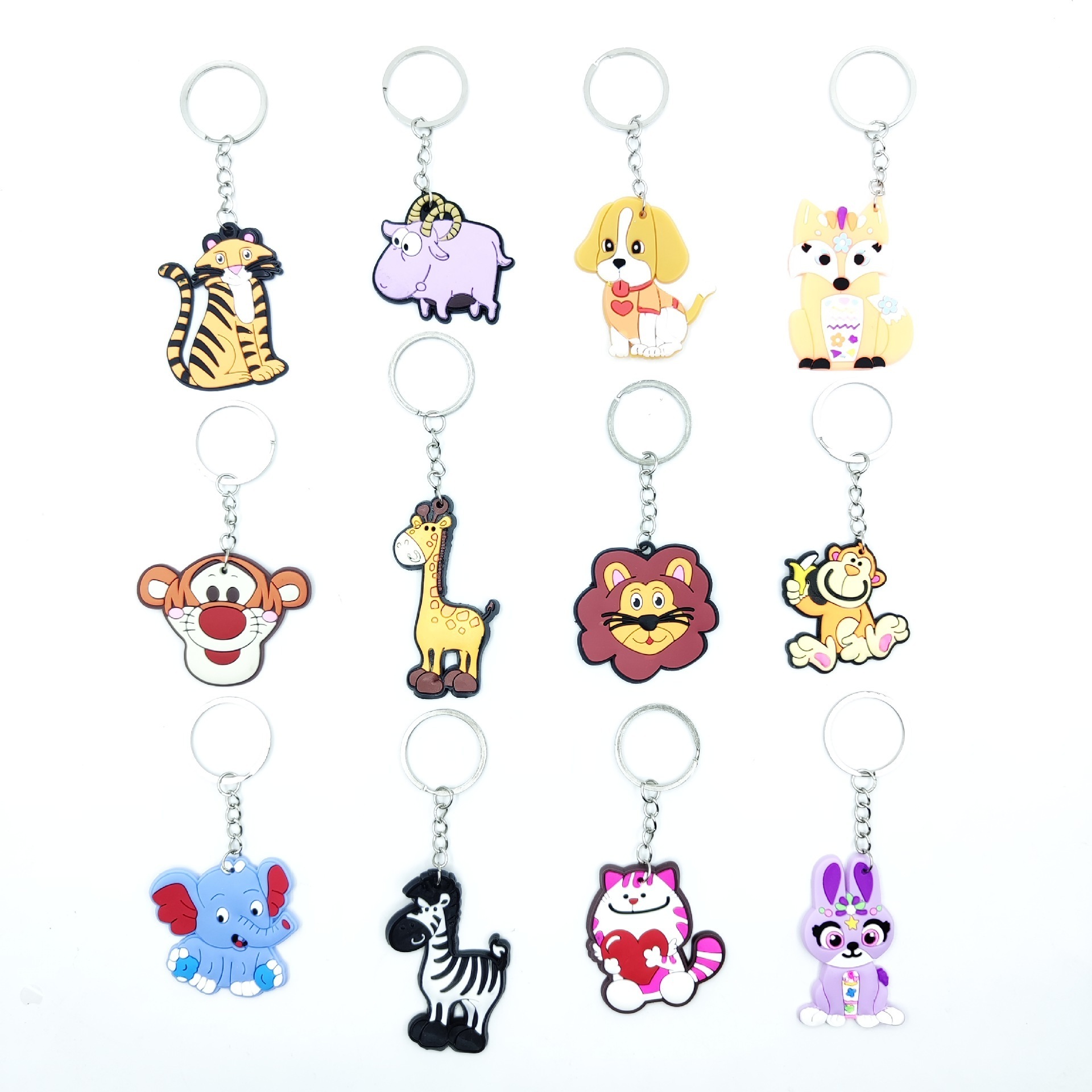 Wholesale Cute Bad Bunny Cartoon Croc Charms Key Ring Custom Promotional Soft PVC Keychains