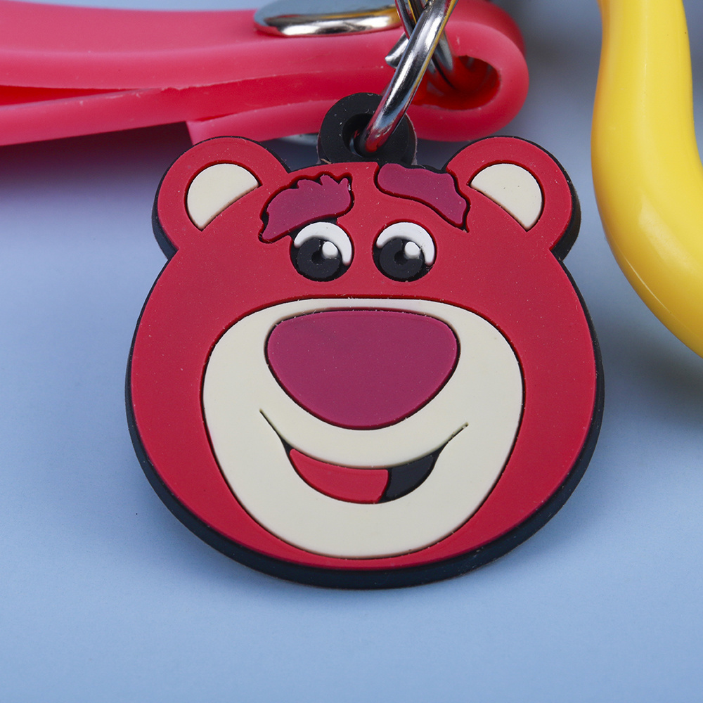 Bear PVC Keychain 3D Character Anime Keychain Customized Logo Key Holder