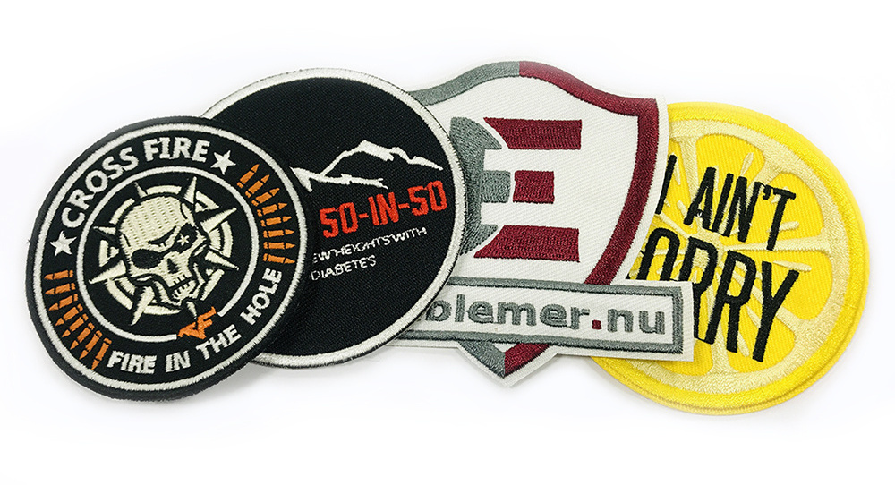 Woven Patch Custom Embroidered Badges PVC Patches with Iron On Back