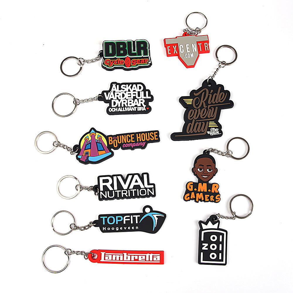 Cartoon Keychain Custom Logo Promotional Advertising Gift Anime 3D Rubber Keychain Manufacturer