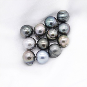 Factory direct wholesale 10-12mm tahitian pearls saltwater loose pearls round shaped  oval shaped for DIY customization  jewelry