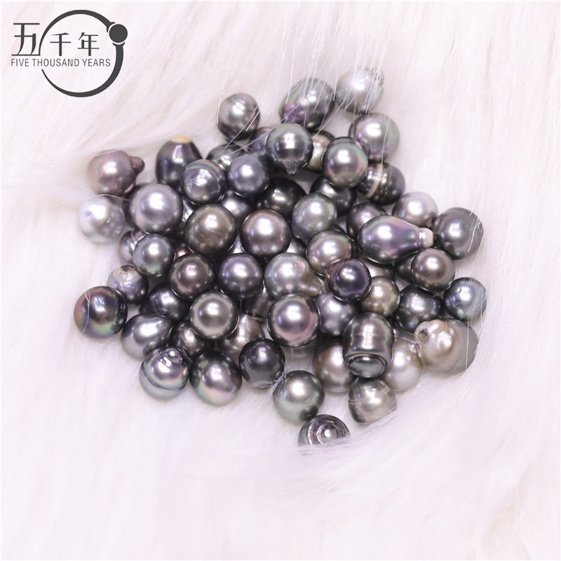 Factory direct wholesale 10-12mm tahitian pearls saltwater loose pearls round shaped  oval shaped for DIY customization  jewelry