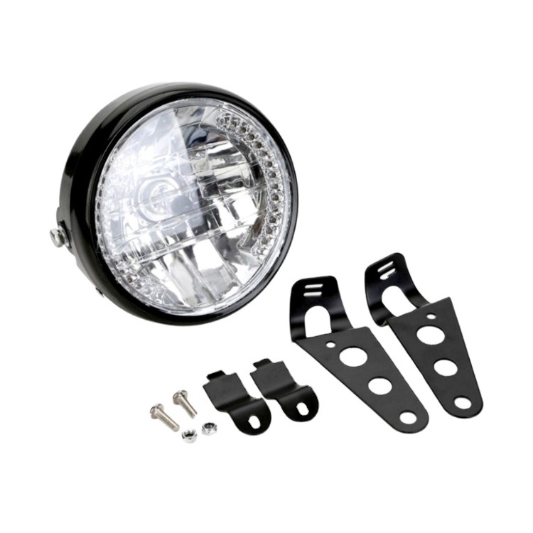 Universal 35W High Intensity Retro Motorcycle Round LED Headlight