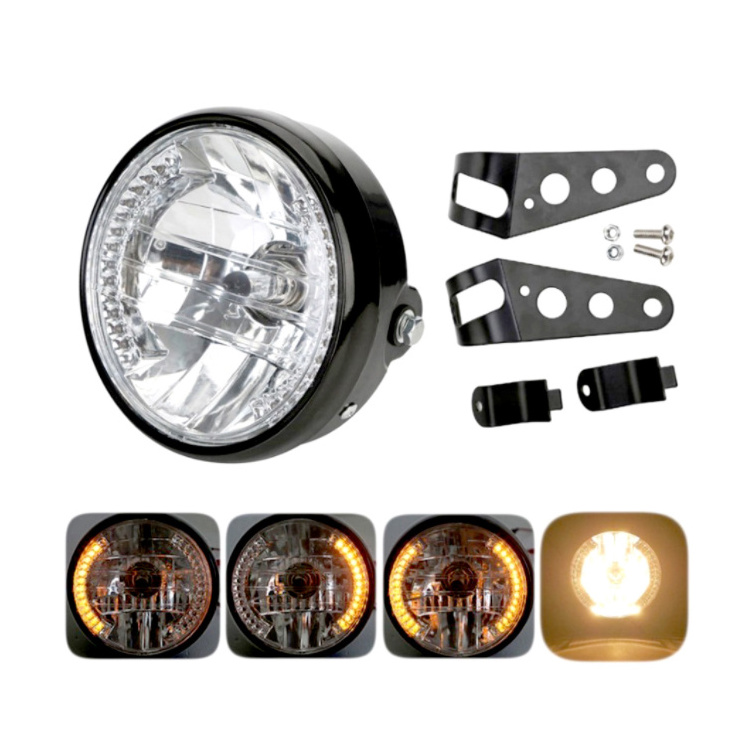 Universal 35W High Intensity Retro Motorcycle Round LED Headlight