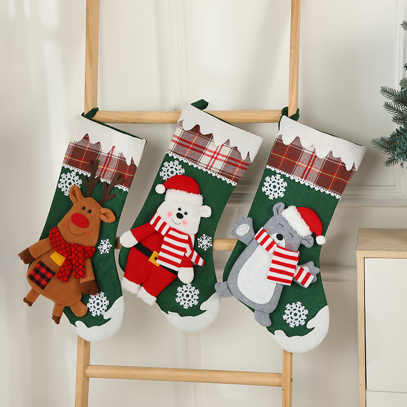 Christmas stockings Gift Bag Socks Pet animal X-mas gift socks Tree Ornament Christmas Decoration