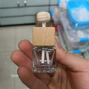 Empty Glass Car Air Freshener Perfume Bottles Fragrance Diffuser Bottle With Vent Clip And Sticks For Sale