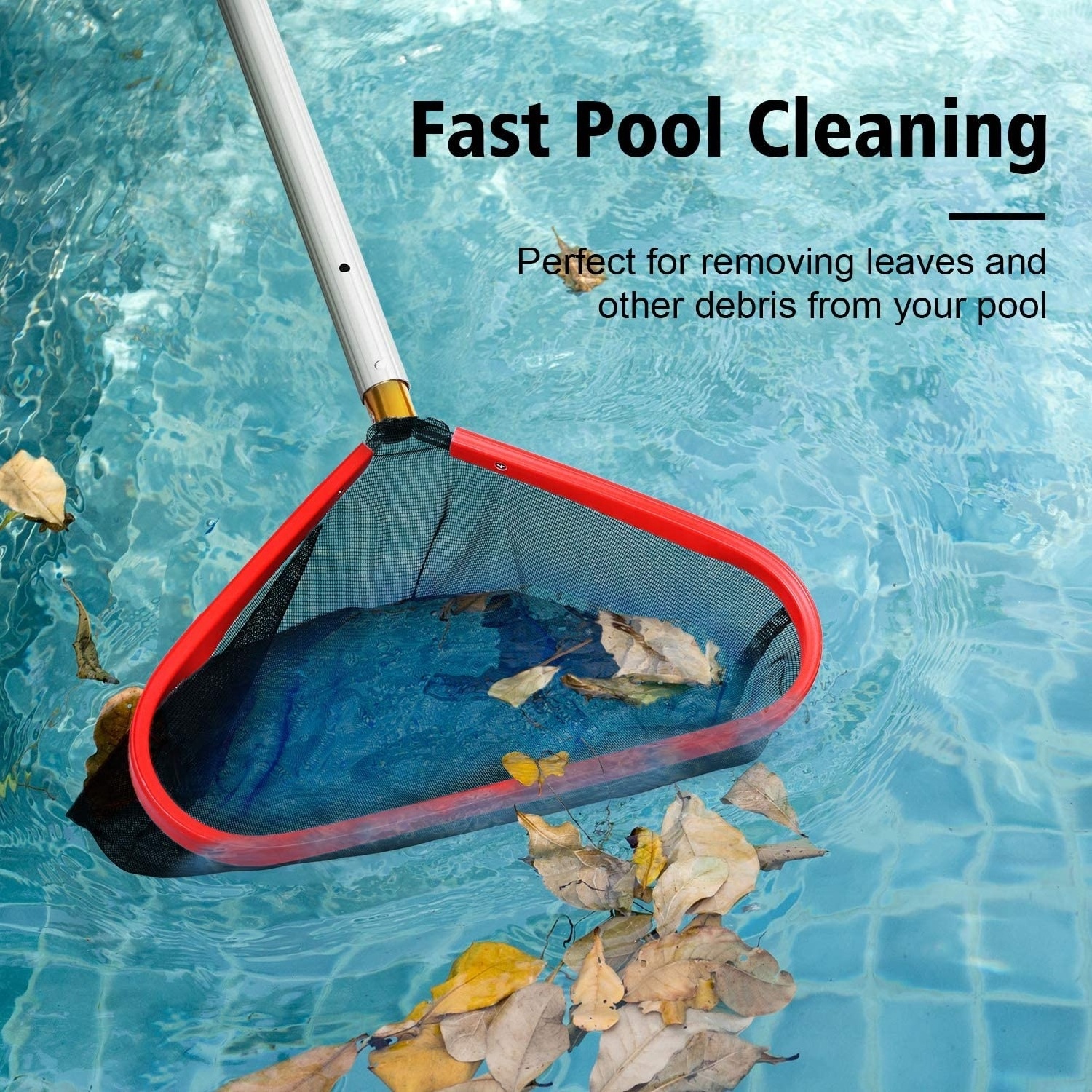 Pool Skimmer Net for Cleaning, Heavy Duty Above Ground Pool Skimming Nets Leaf Rake pool accessories