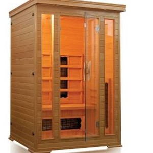 luxury portable solid red cedar/hemlock wooden sauna room with ceramic infrared sauna heater tube