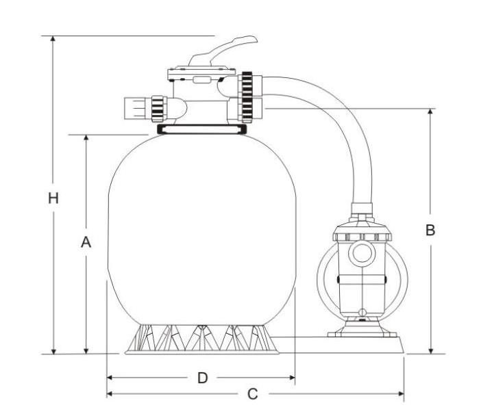 Swimming Pool Cartridge Filter for water filtration system  With pool pump