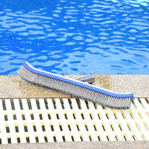 Stainless steel Pool brush 18" Extra-Wide Heavy Duty brush for Concrete and Gunite swimming Pool