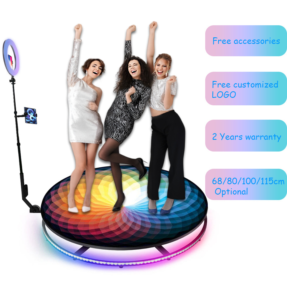 360 Photo Booth With Rotating Stand Automatic Spinning 360 Photo Booth Camera 360 Spin Photo Booth Rotating Stand