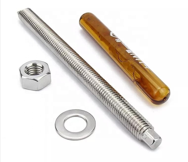 Fastener Factory Galvanized Chemical Anchor Stud Bolt Chemical Anchor Capsule Chemical Fixing Threaded Rod